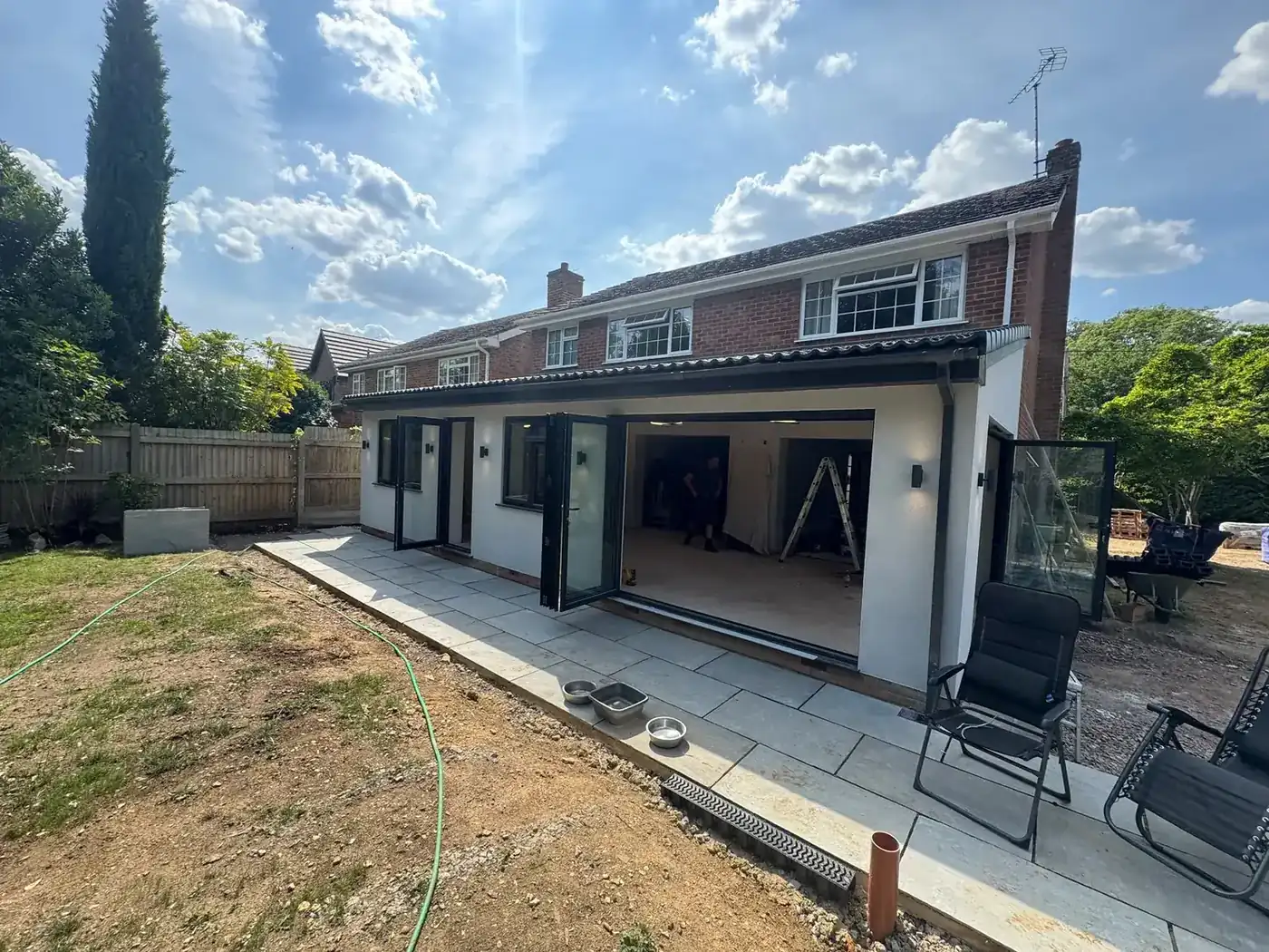 Rear extension in Berkshire wired and lit by Protec Elec Ltd